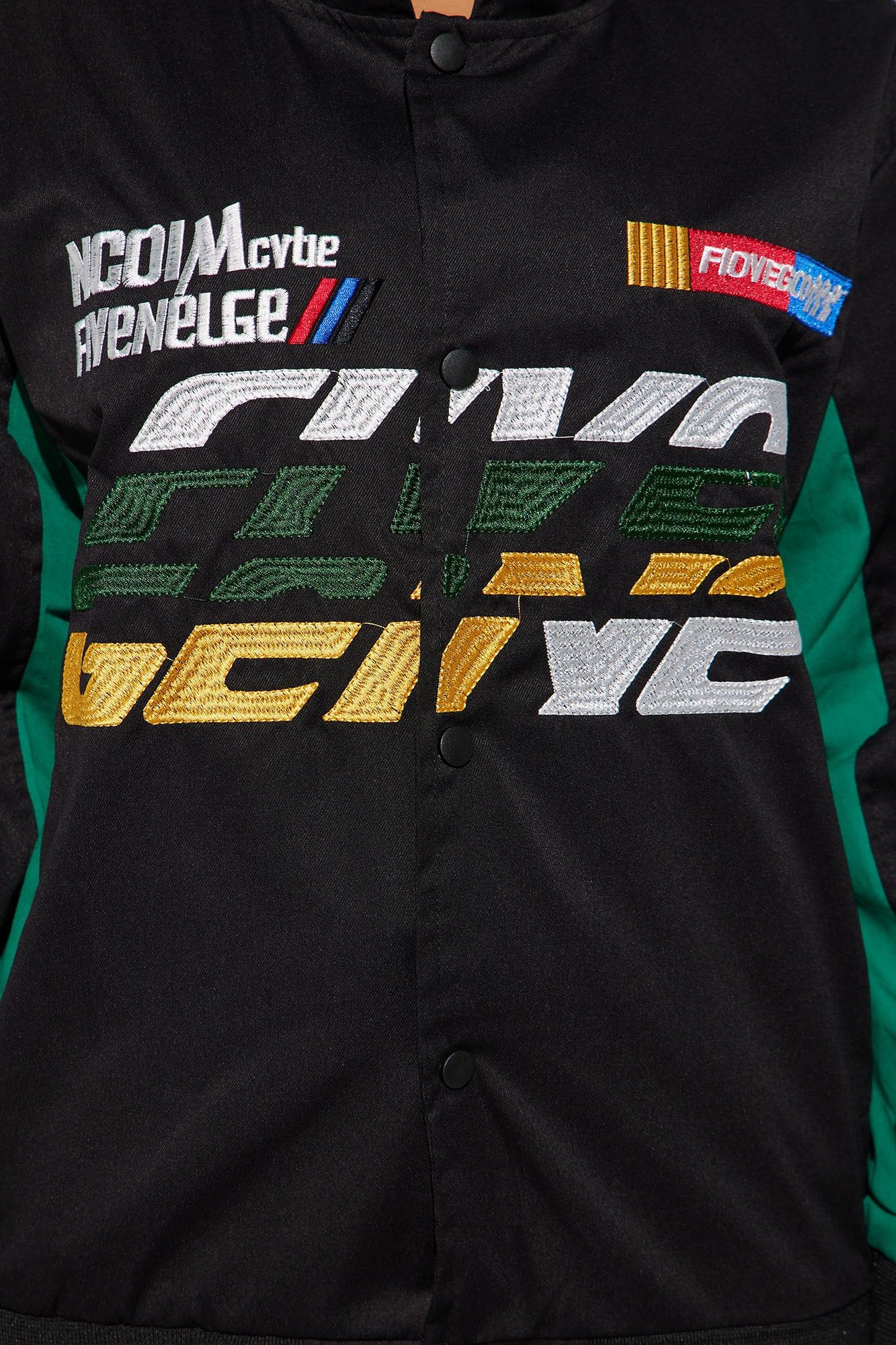 1929 Racer Bomber Jacket - Black/Green sold by Fashion Nova product image thumbnail 3