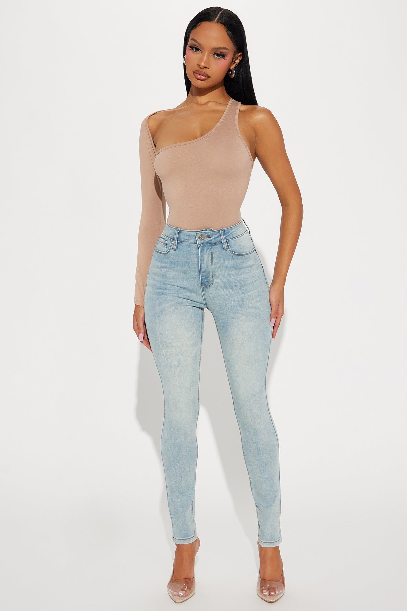Imogene Sculpting Stretch Skinny Jeans - Light Wash sold by Fashion Nova