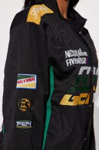 1929 Racer Bomber Jacket - Black/Green sold by Fashion Nova