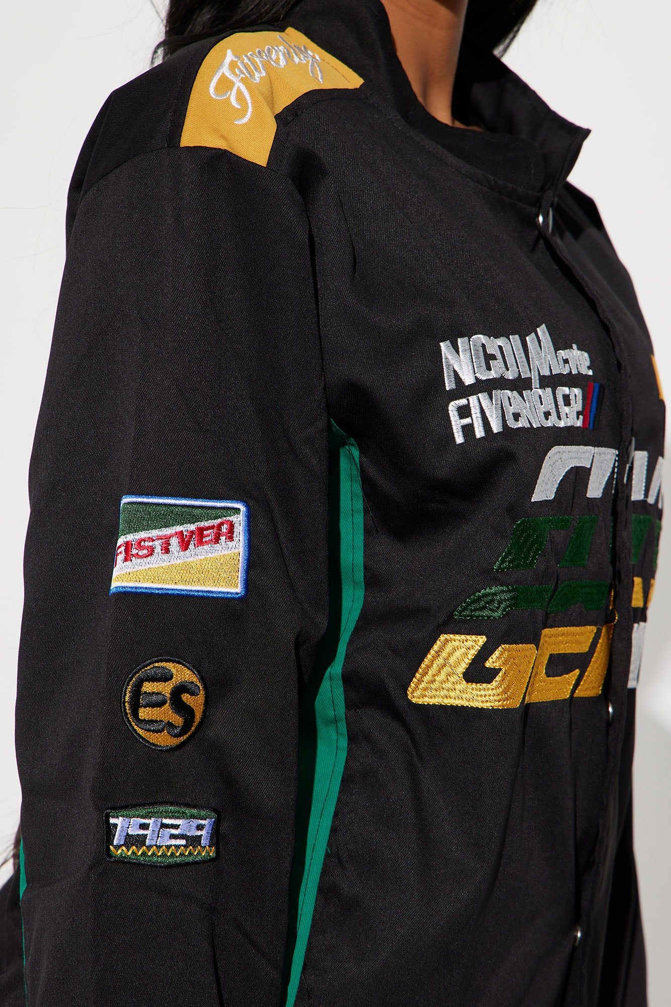 1929 Racer Bomber Jacket - Black/Green sold by Fashion Nova product image thumbnail 5