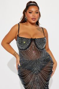 Diana Embellished Gown - Black sold by Fashion Nova