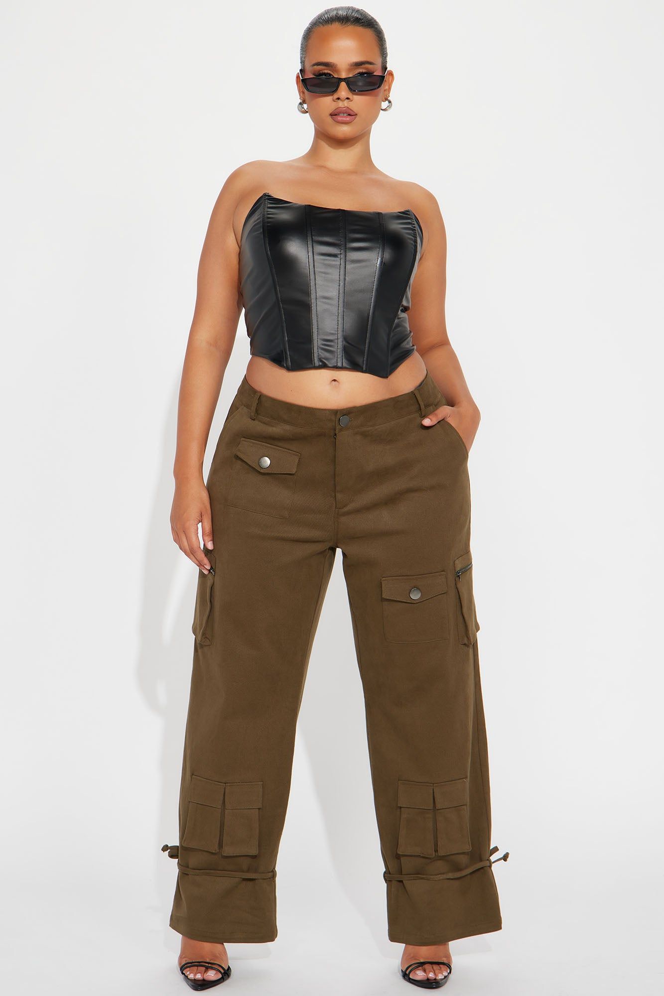 Out For The Night Cargo Pant - Olive sold by Fashion Nova product image thumbnail 4