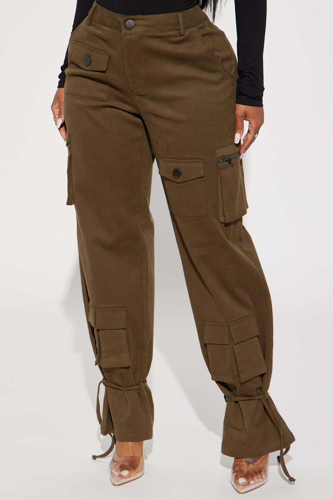 Out For The Night Cargo Pant - Olive sold by Fashion Nova product image thumbnail 2