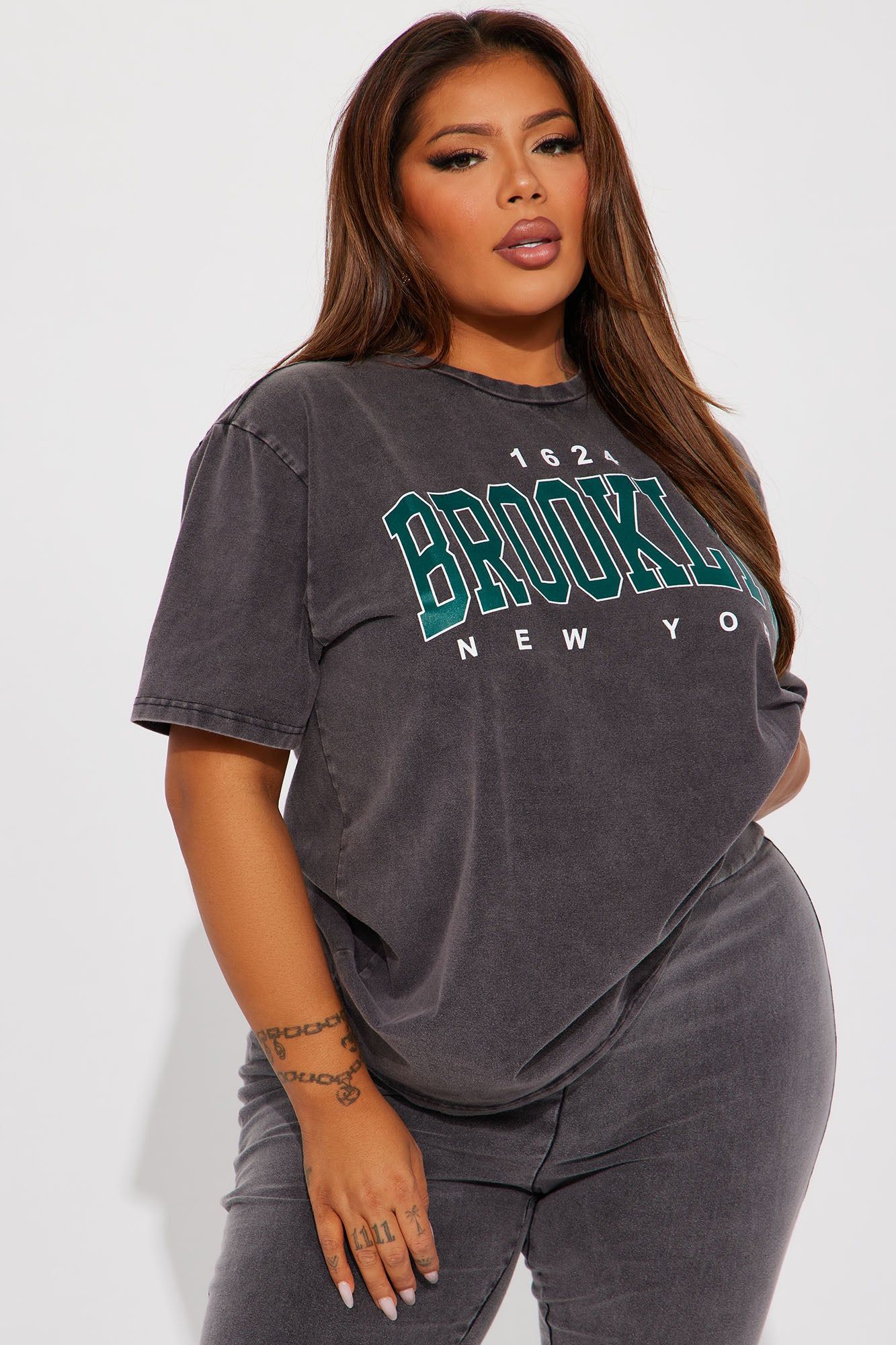 Brooklyn Mineral Wash Legging Set - Black sold by Fashion Nova product image thumbnail 5