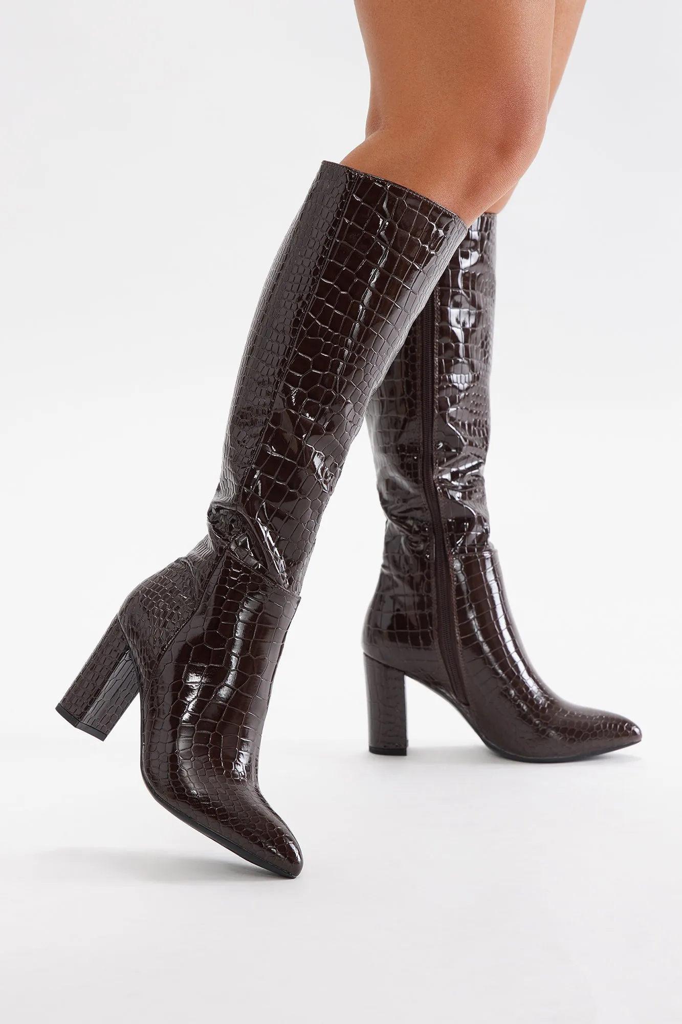 Tanner Knee High Boots - Brown sold by Fashion Nova product image thumbnail 4
