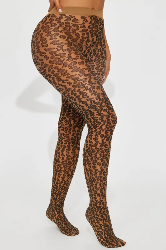 Untamed Leopard Sheer Tights - Nude/combo sold by Fashion Nova