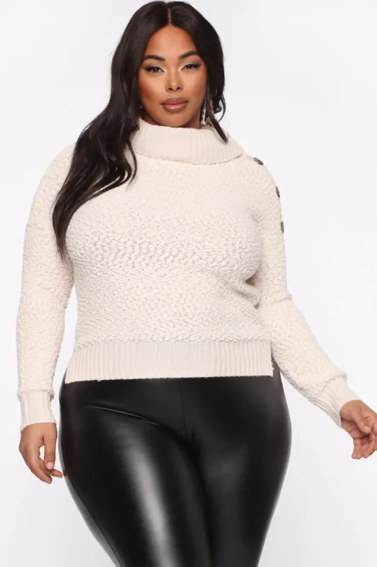 Chillin' Without You Sweater - Taupe sold by Fashion Nova