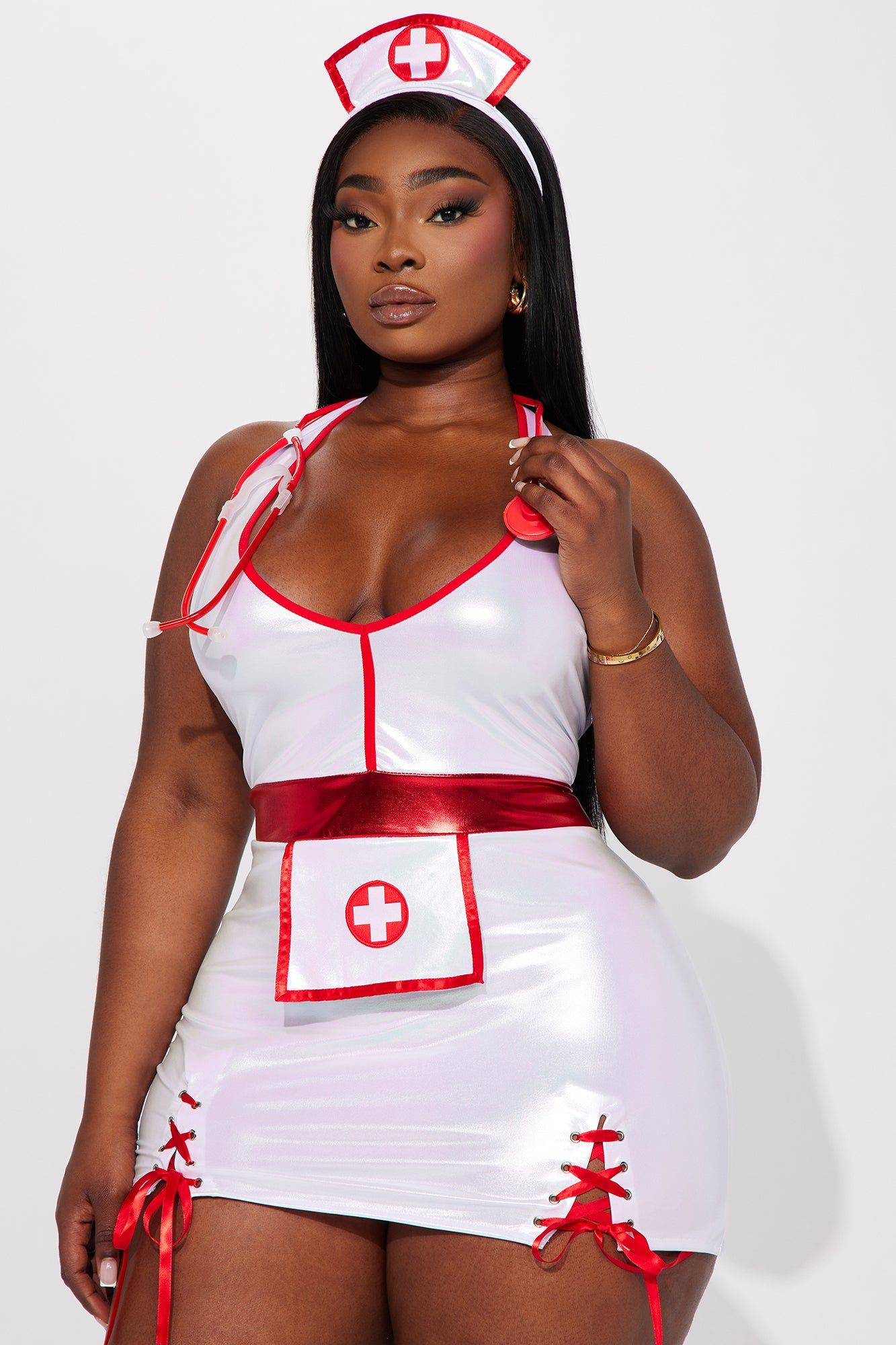 Naughty Surgeon 3 Piece Costume Set - White sold by Fashion Nova product image thumbnail 6