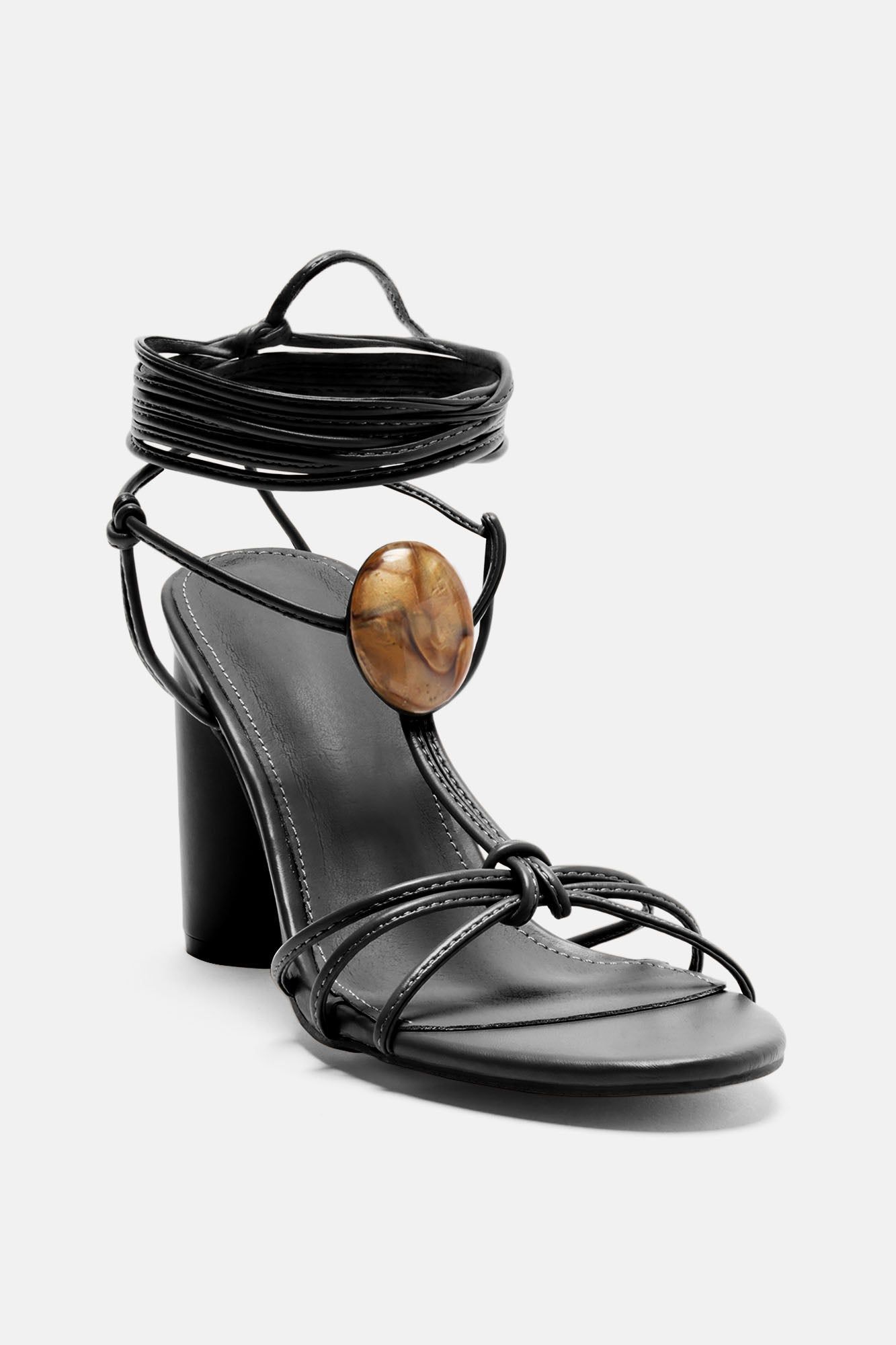 Bahama Mama Wrap Up Heels - Black sold by Fashion Nova product image thumbnail 2