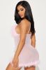 Sweet Lust Feather Babydoll - Pink sold by Fashion Nova