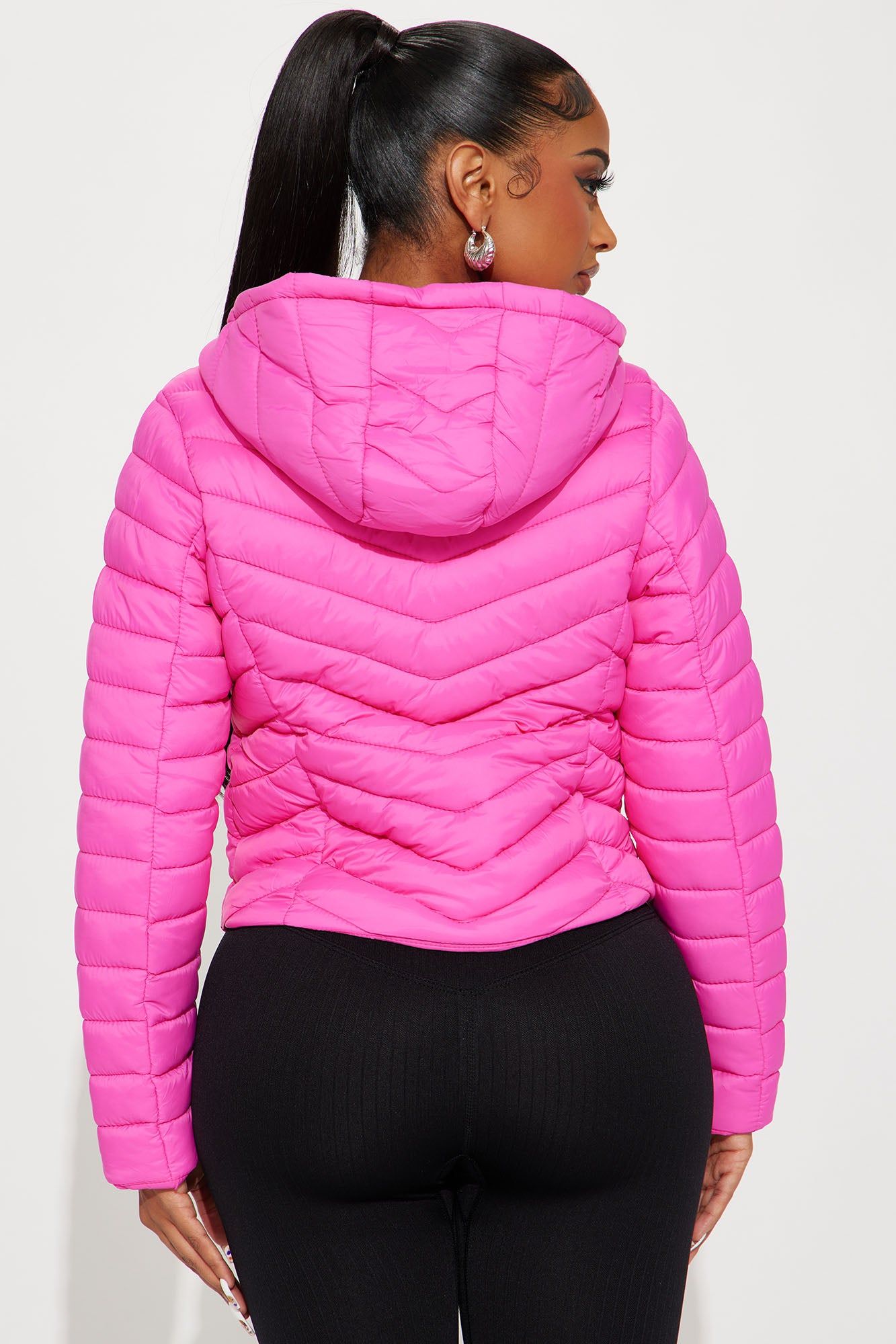 Cold Times Puffer Jacket - Hot Pink sold by Fashion Nova product image thumbnail 4
