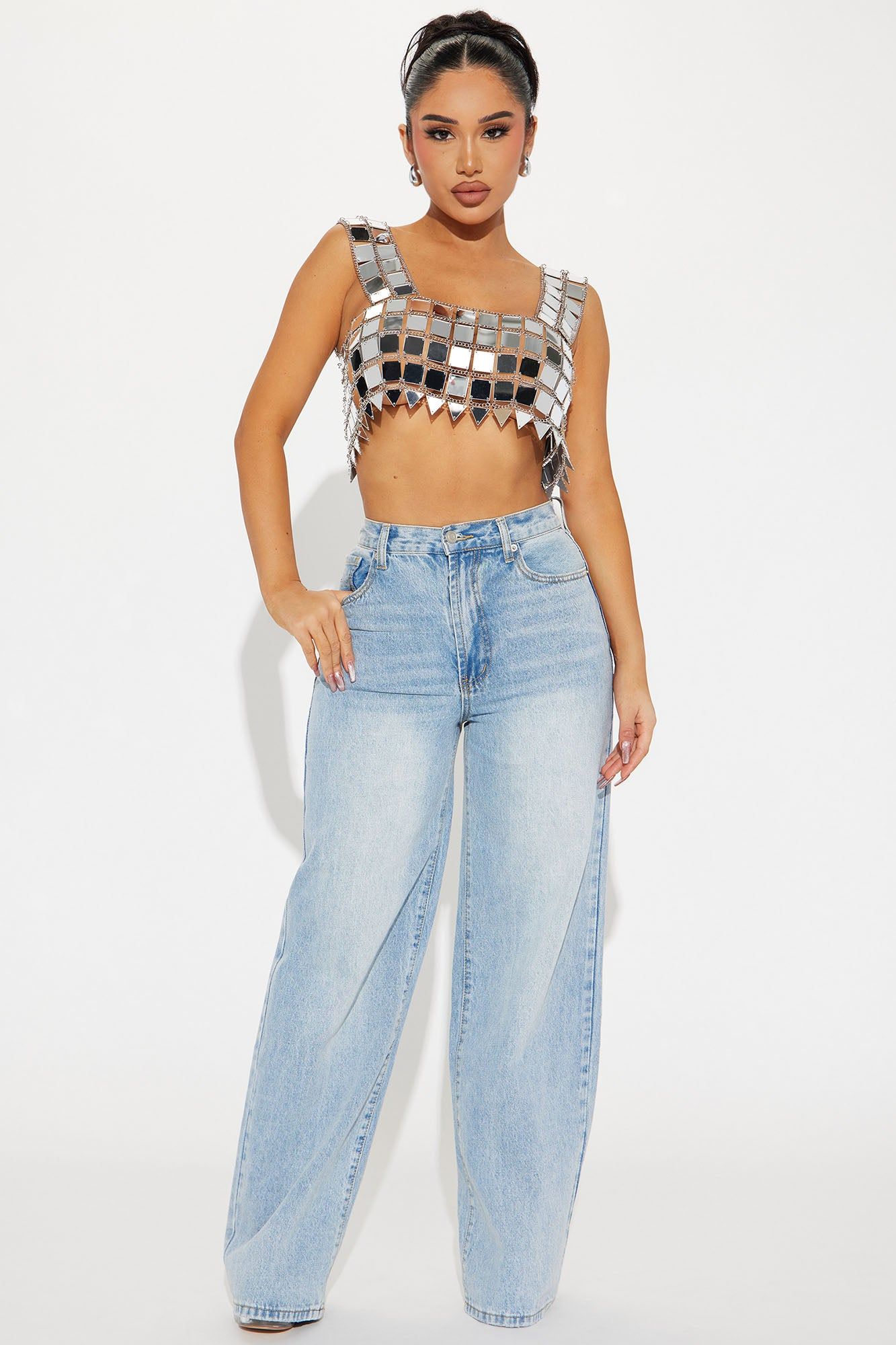 Yuma Metal Top - Silver sold by Fashion Nova product image thumbnail 2