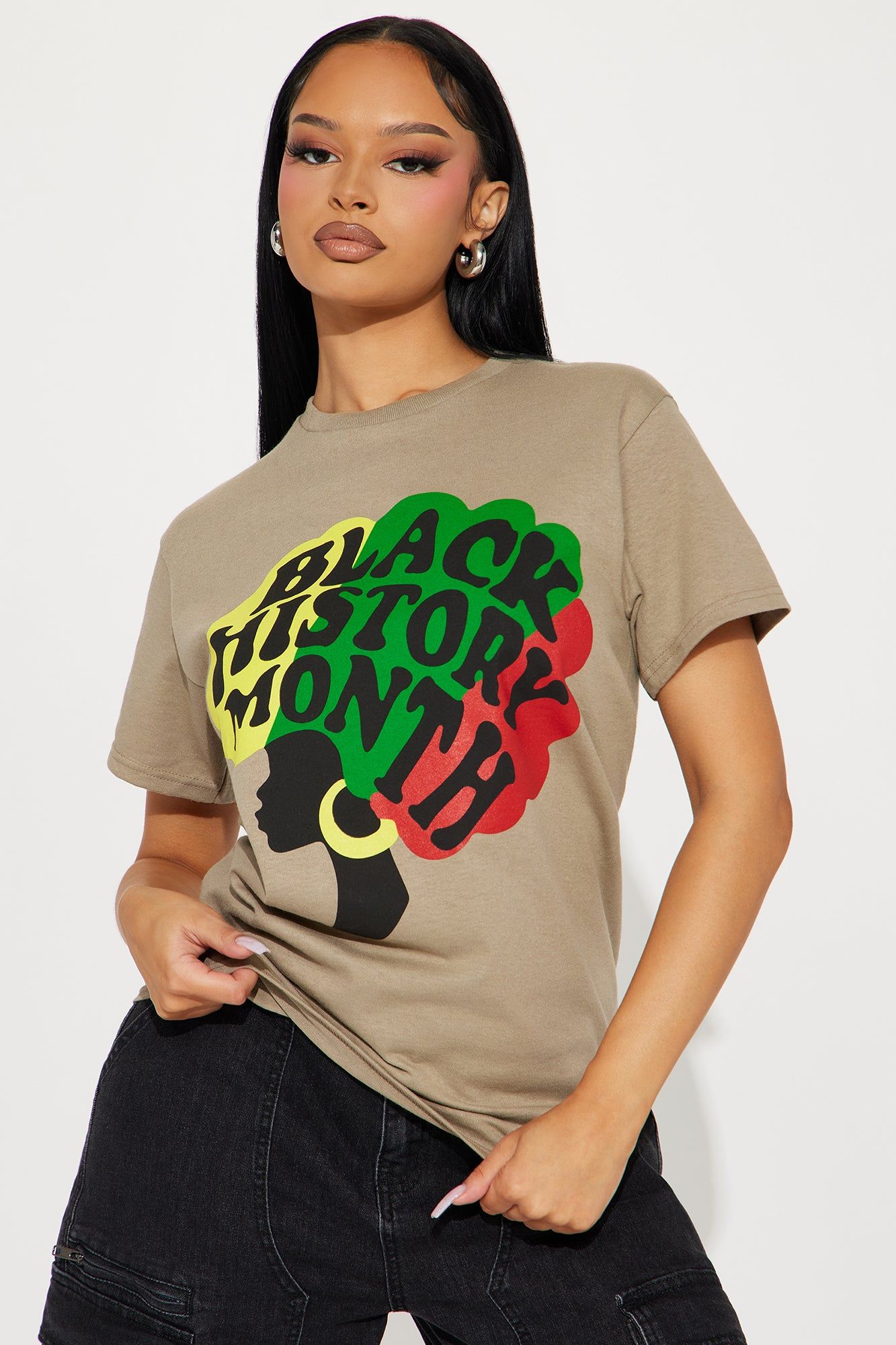 Black History Graphic Tee - Sand sold by Fashion Nova