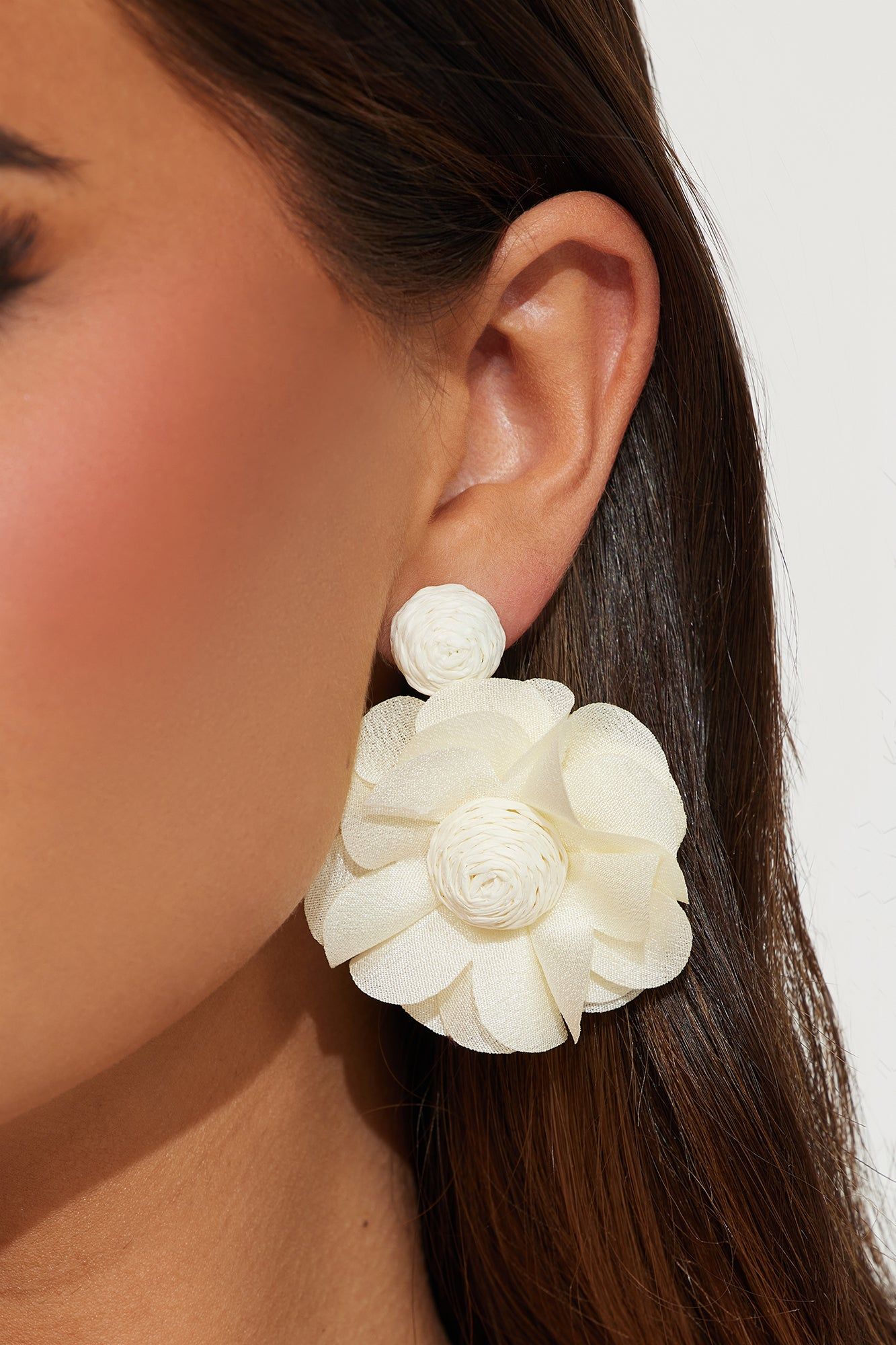 Fresh Like Me Floral Earrings - White sold by Fashion Nova