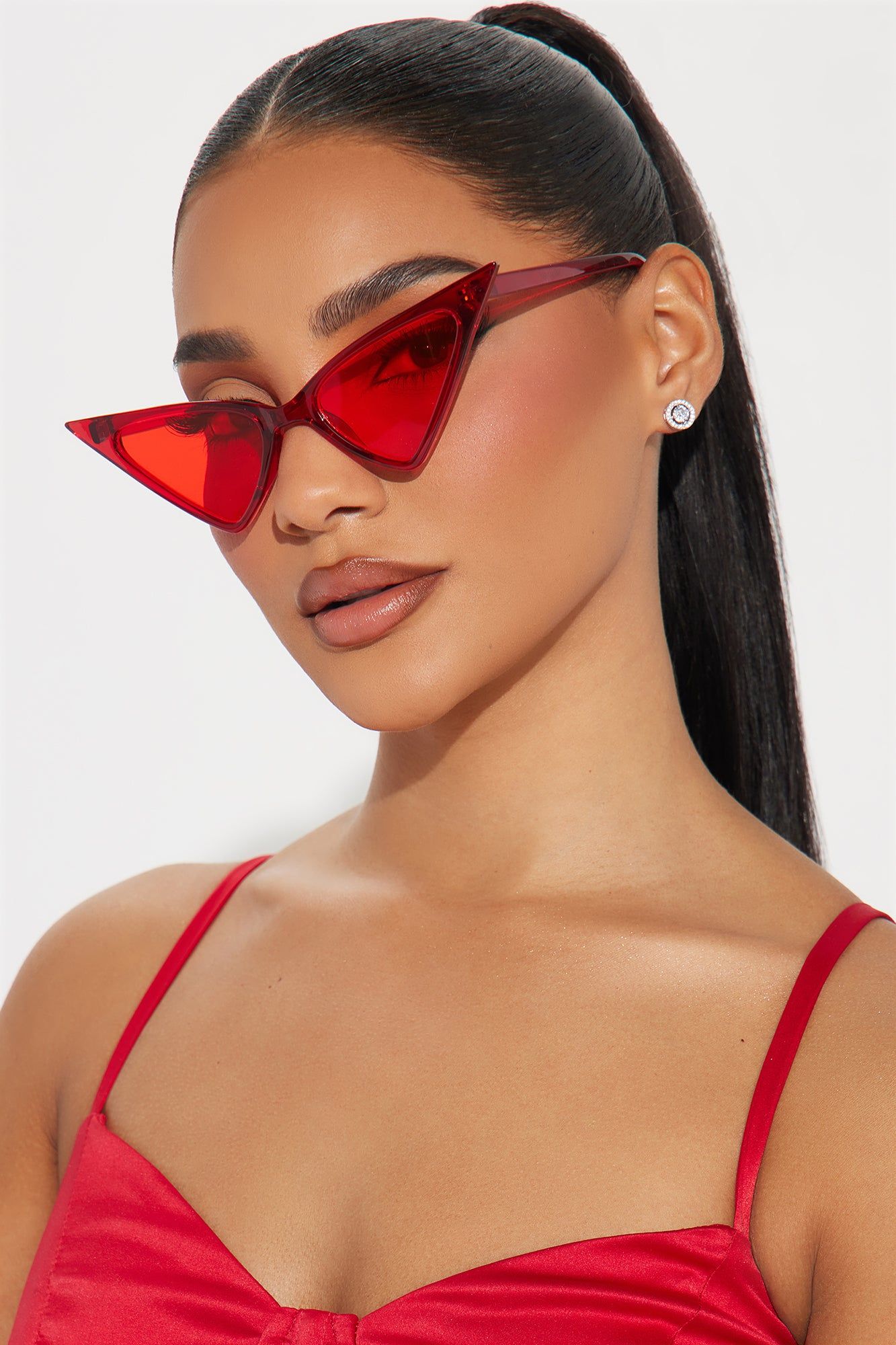 What A Time Sunglasses - Red sold by Fashion Nova
