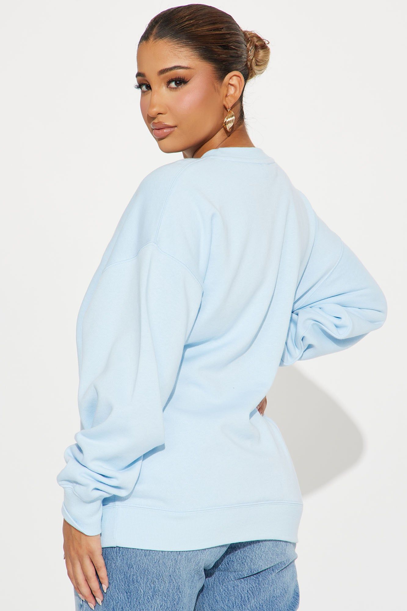 New York Embroidered Screen Sweatshirt - Blue sold by Fashion Nova product image thumbnail 3