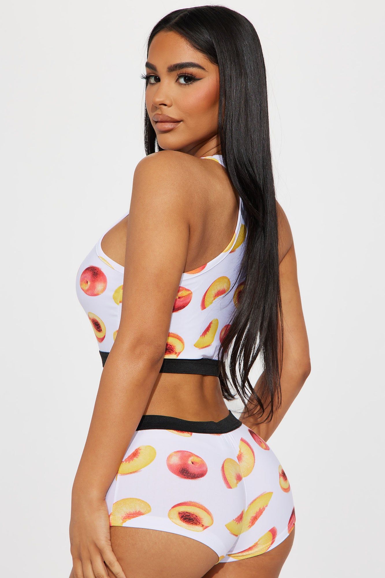 Peachy Dreams PJ Boxer Set - White/combo sold by Fashion Nova product image thumbnail 2