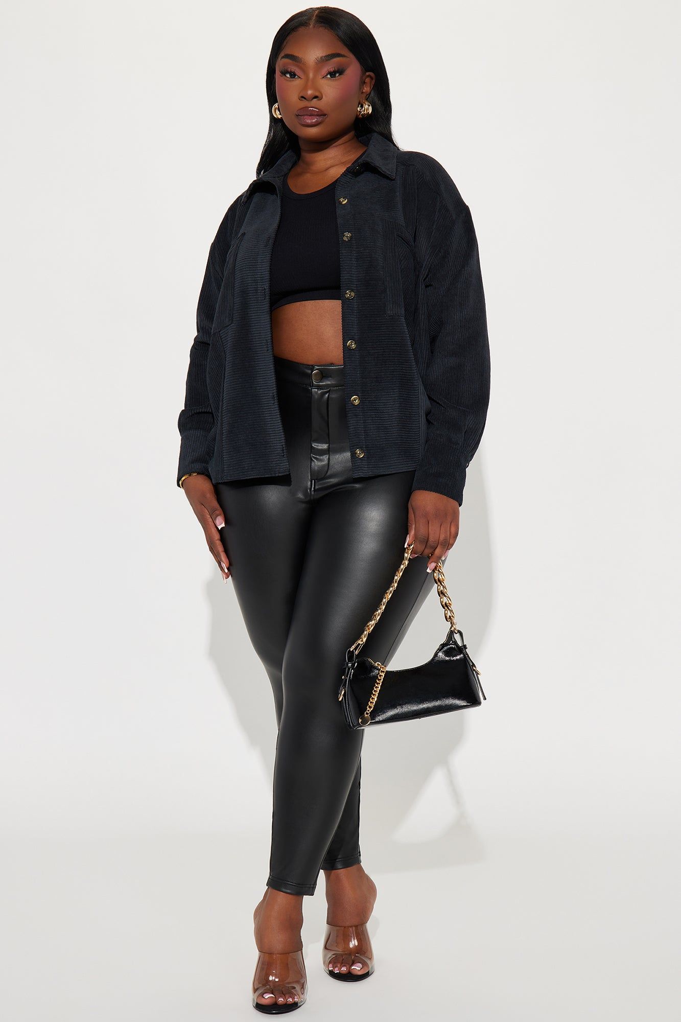 Zaire Corduroy Shirt - Black sold by Fashion Nova product image thumbnail 5