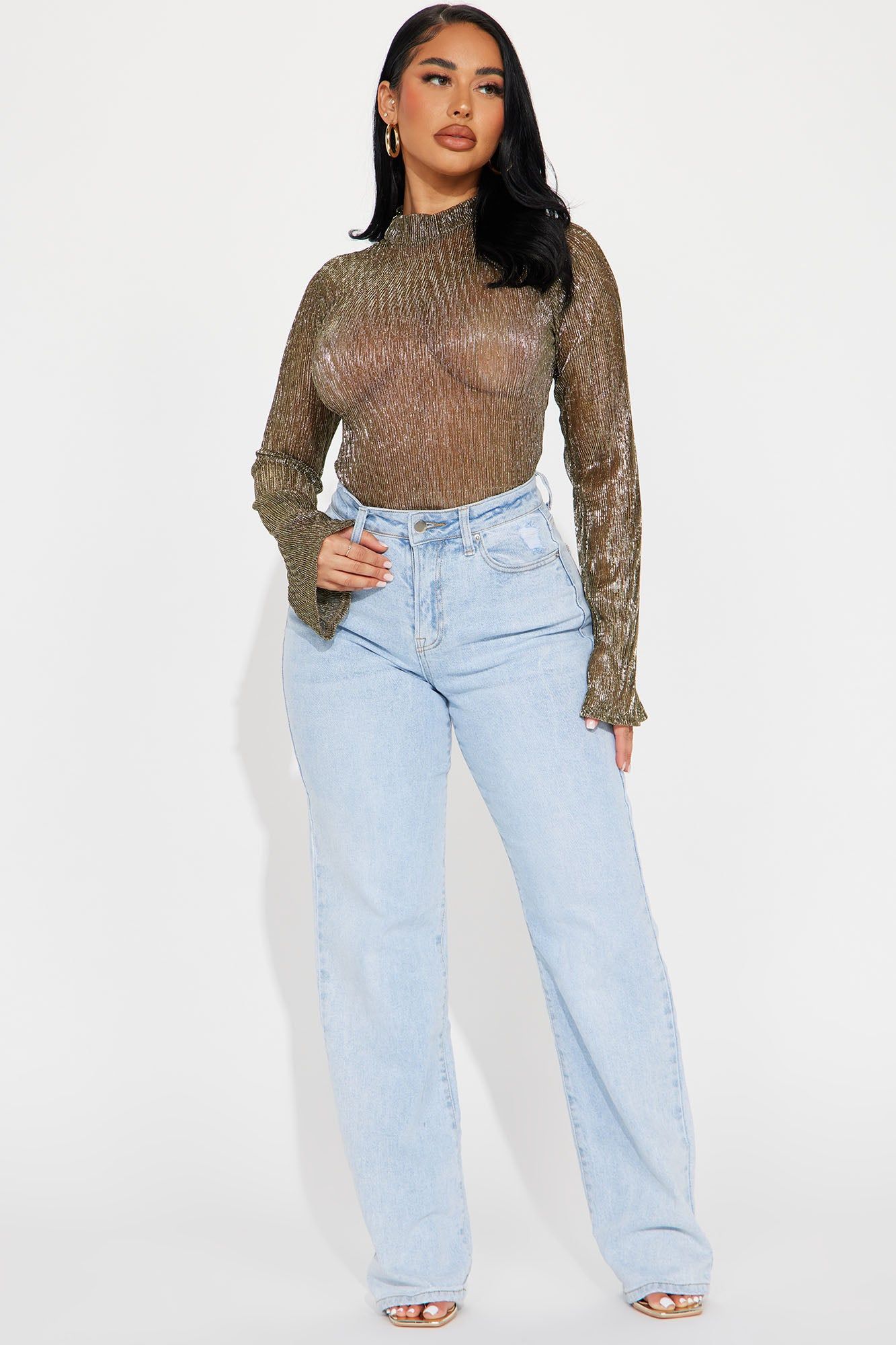 Night Out With You Bodysuit - Gold sold by Fashion Nova product image thumbnail 2