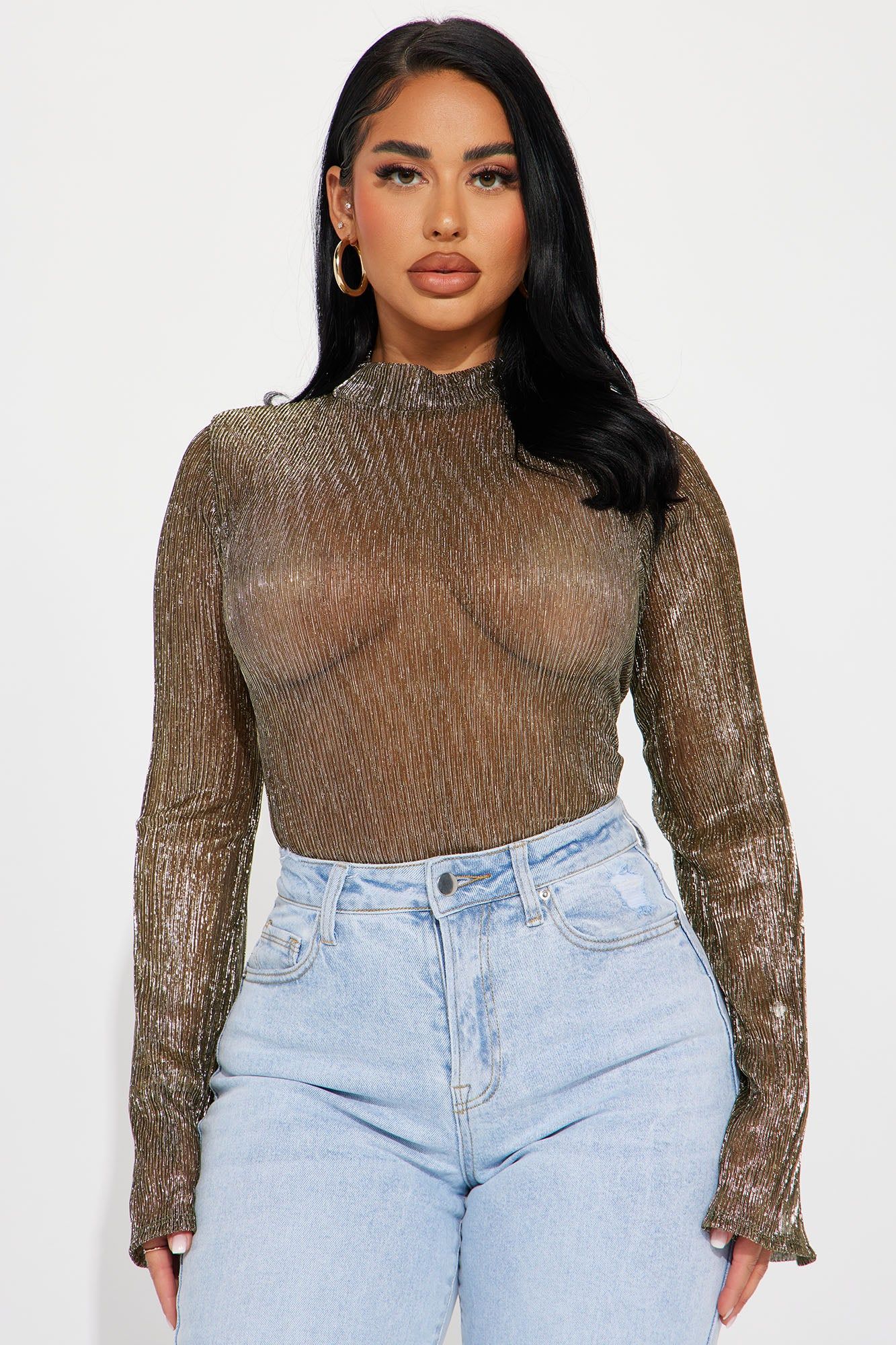 Night Out With You Bodysuit - Gold sold by Fashion Nova product image thumbnail 3
