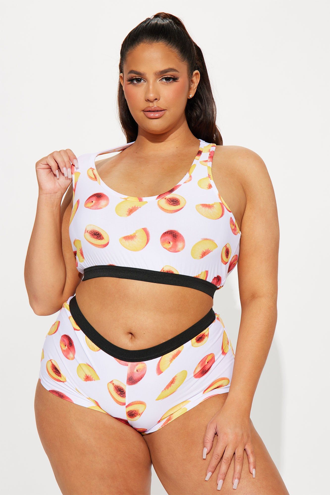 Peachy Dreams PJ Boxer Set - White/combo sold by Fashion Nova product image thumbnail 3