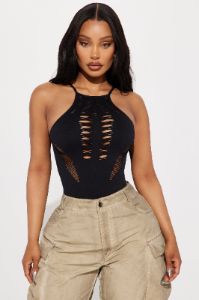 Malika Seamless Bodysuit - Black sold by Fashion Nova