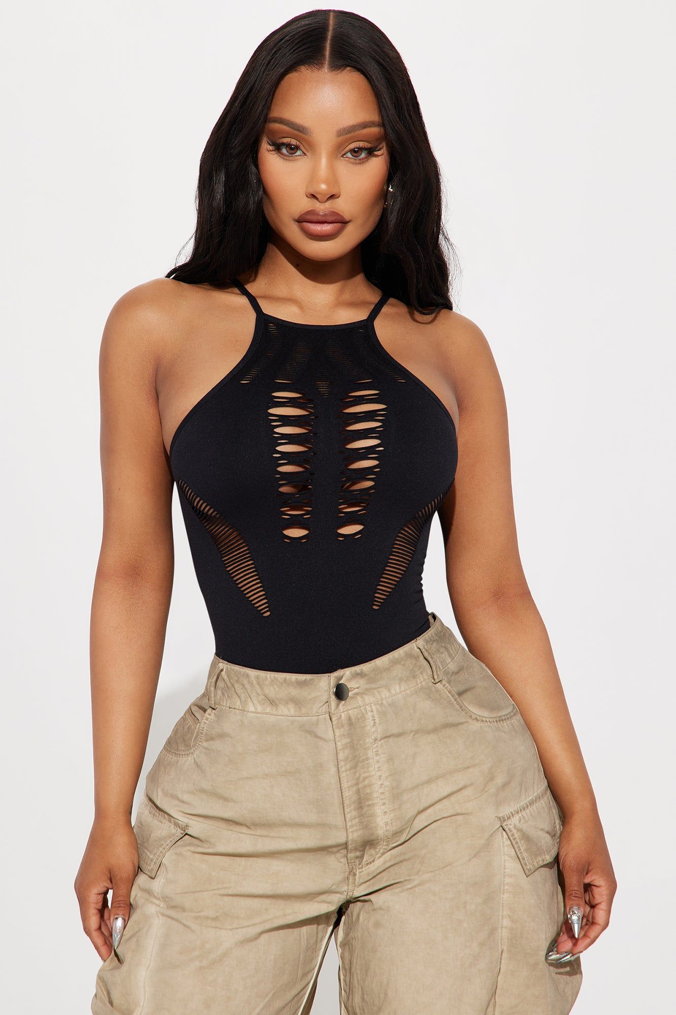 Malika Seamless Bodysuit - Black sold by Fashion Nova product image thumbnail 2