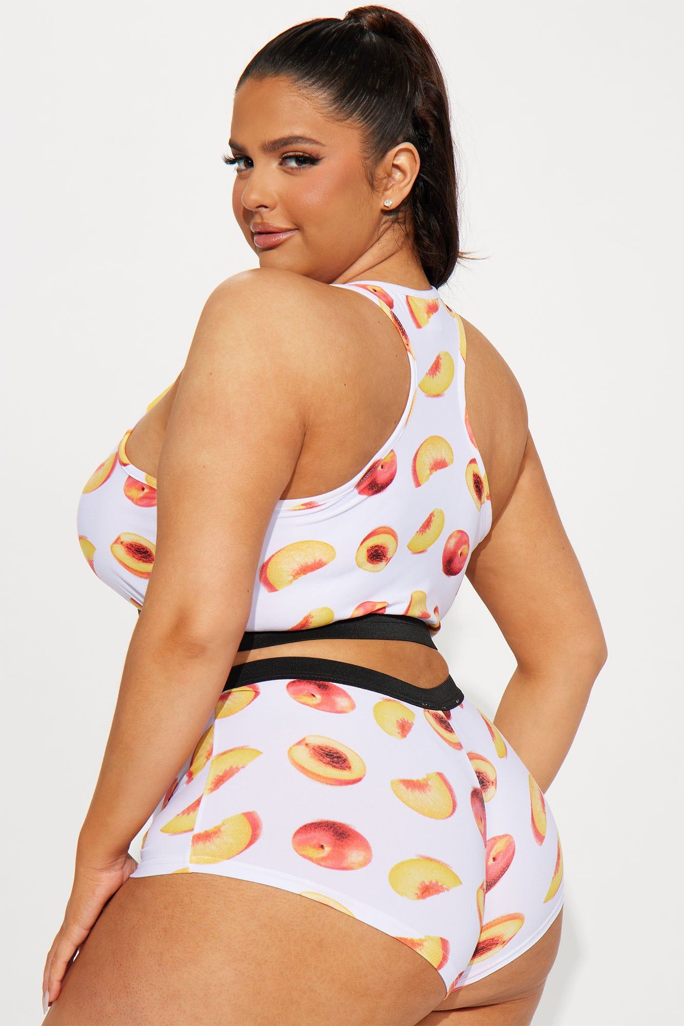 Peachy Dreams PJ Boxer Set - White/combo sold by Fashion Nova product image thumbnail 4