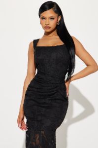 Sealed With A Kiss Gown - Black sold by Fashion Nova