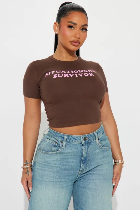Situationship Survivor Tee - Brown sold by Fashion Nova