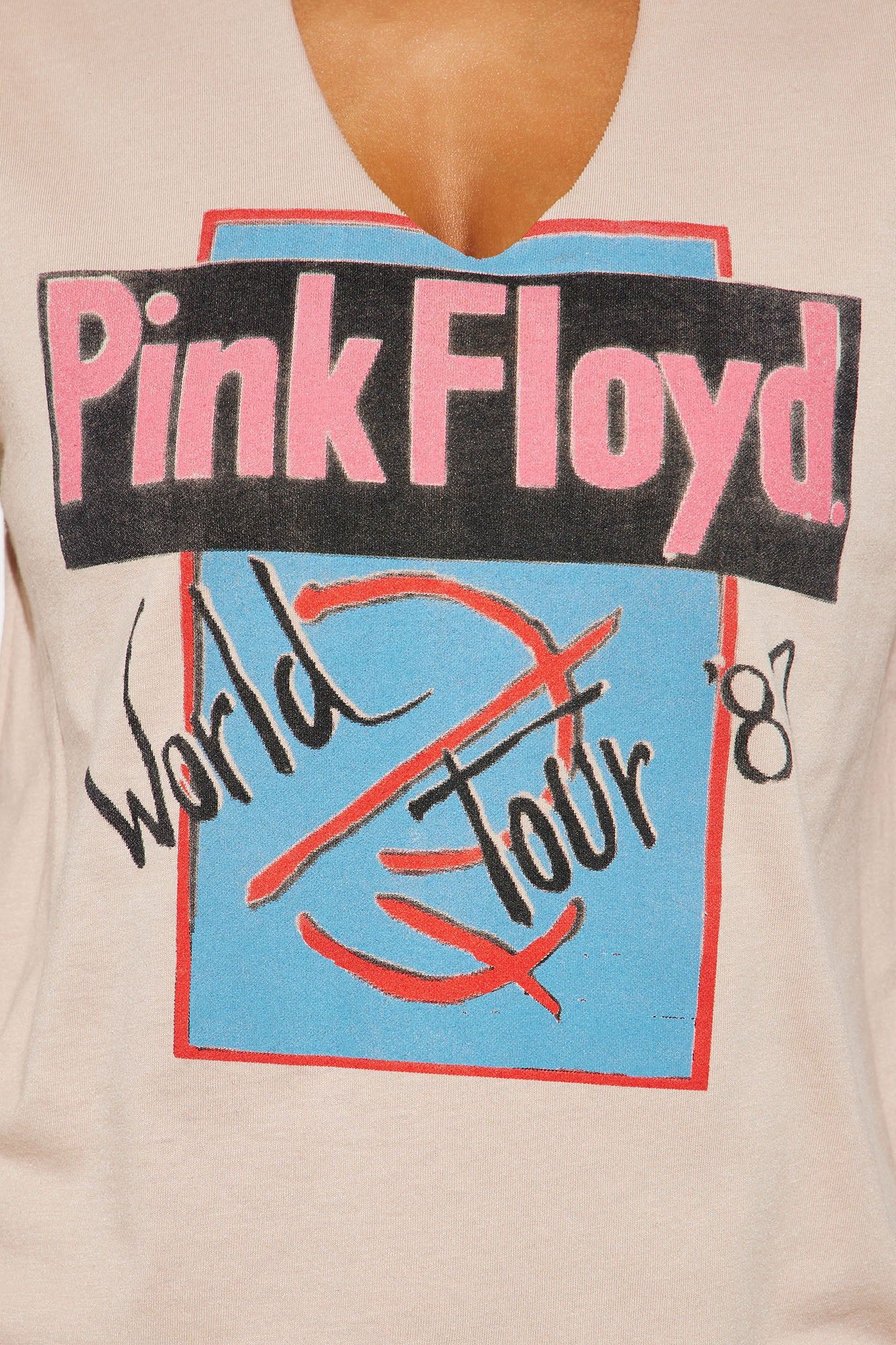 Pink Floyd World Tour '87 Tshirt - Taupe sold by Fashion Nova product image thumbnail 3