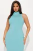 Laila Snatched Maxi Dress - Teal sold by Fashion Nova