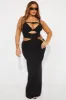Strapping Up Maxi Dress - Black sold by Fashion Nova