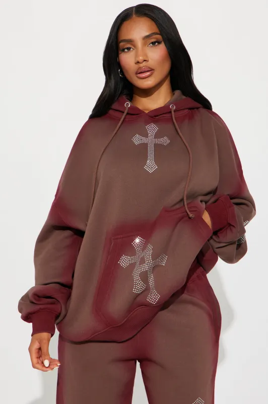 Every Day's A Good Day Washed Hoodie - Brown/combo sold by Fashion Nova