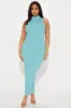 Laila Snatched Maxi Dress - Teal sold by Fashion Nova