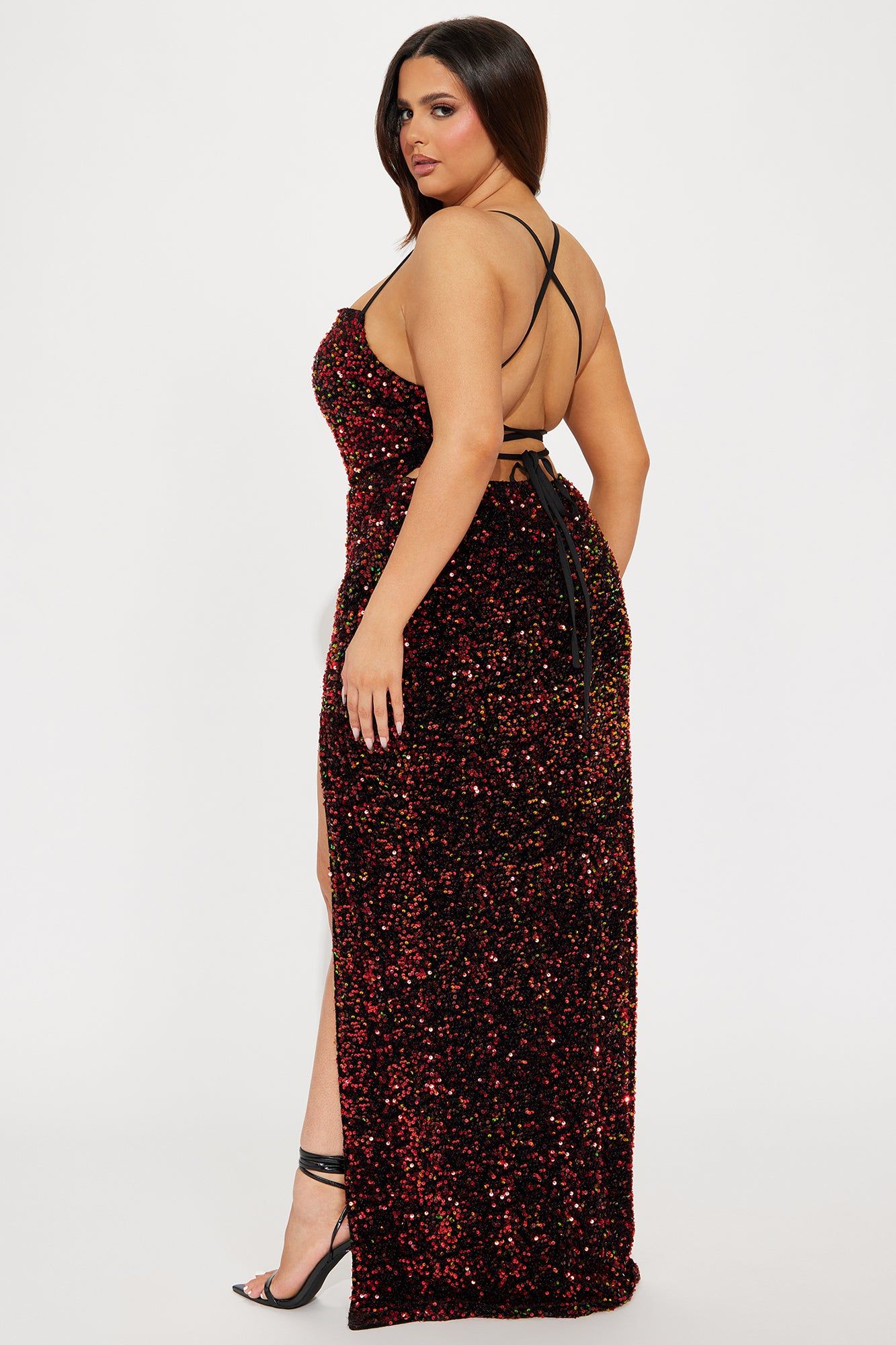 Tokyo Nights Sequin Gown - Red/combo sold by Fashion Nova product image thumbnail 6