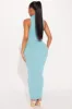 Laila Snatched Maxi Dress - Teal sold by Fashion Nova