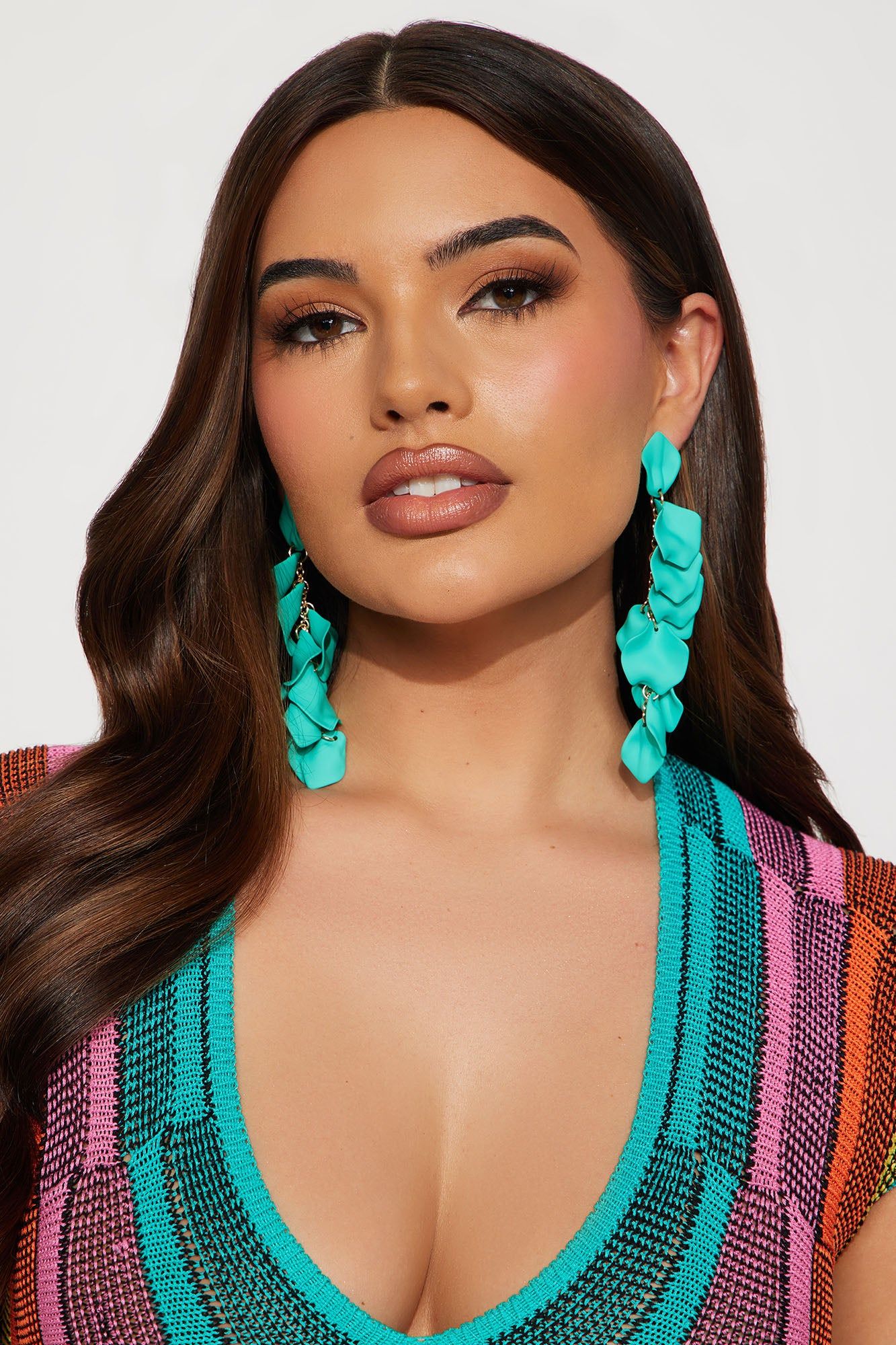 Waves Of The Sea Earrings - Turquoise sold by Fashion Nova product image thumbnail 2