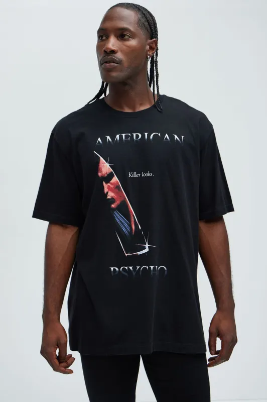 American Psycho Oversized Short Sleeve Tee - Black sold by Fashion Nova