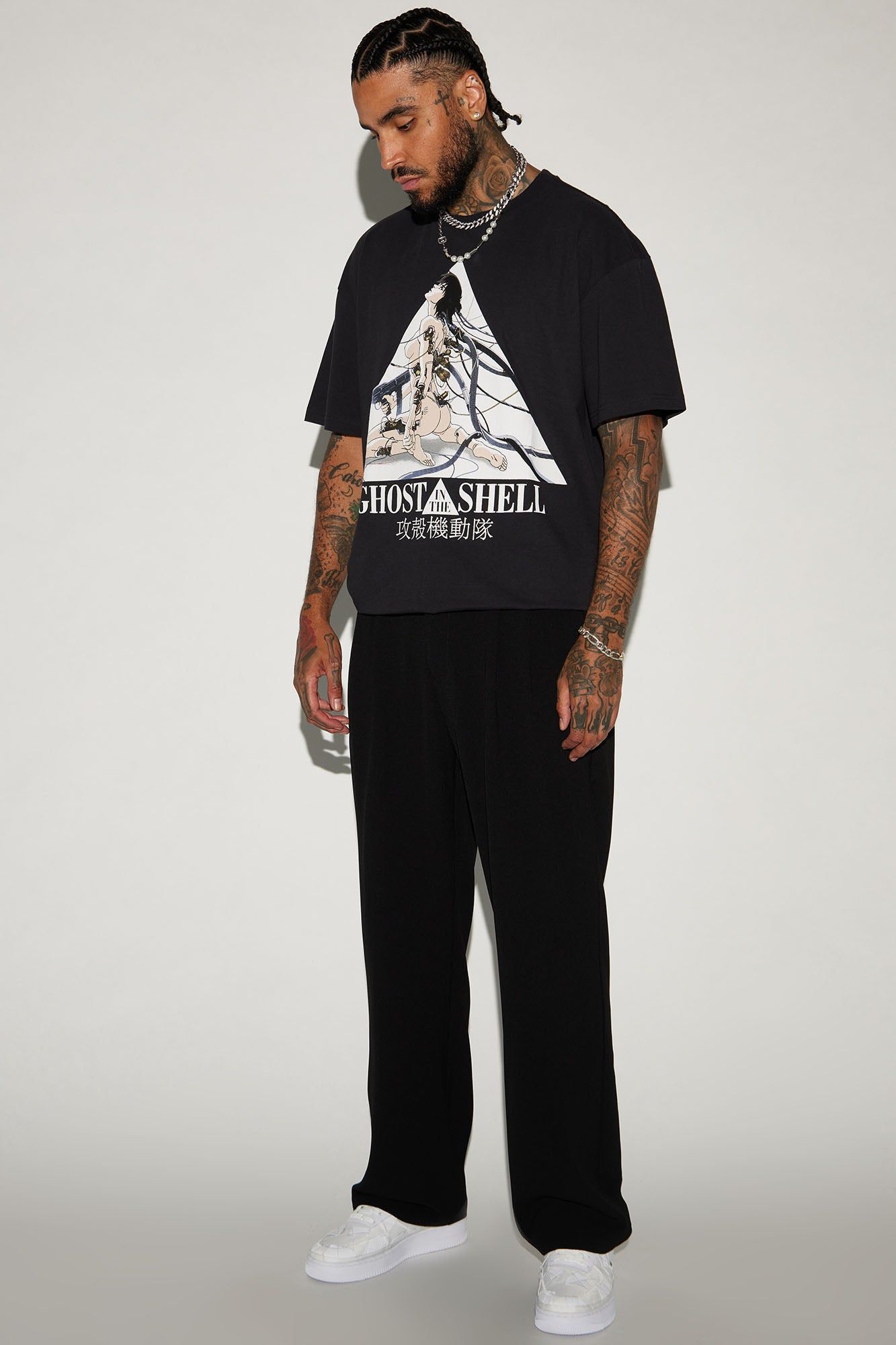 Ghost In The Shell Triangle Oversized Short Sleeve Tee - Black sold by Fashion Nova product image thumbnail 4