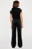 Mini OG Soft Velour Zip Up Pant Set - Black sold by Fashion Nova