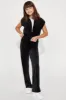 Mini OG Soft Velour Zip Up Pant Set - Black sold by Fashion Nova