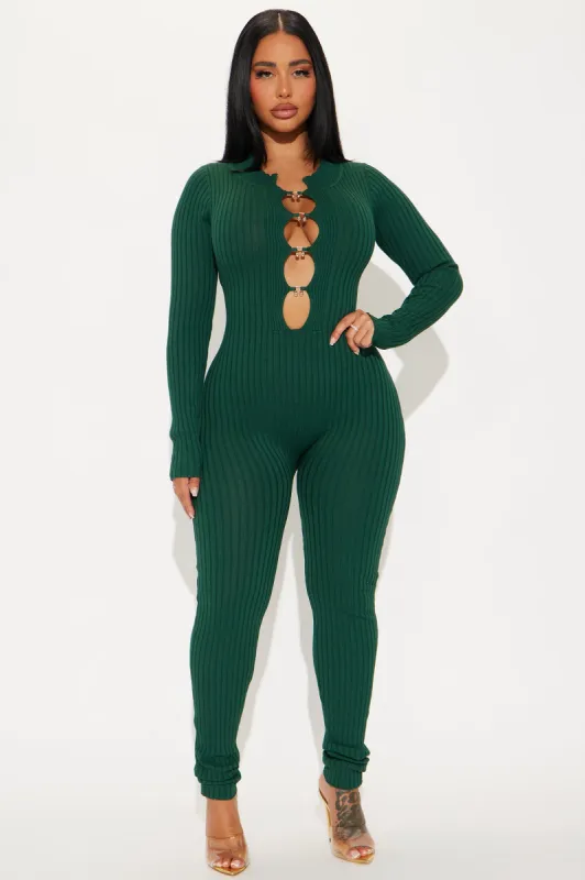 Martina Sweater Jumpsuit - Hunter sold by Fashion Nova