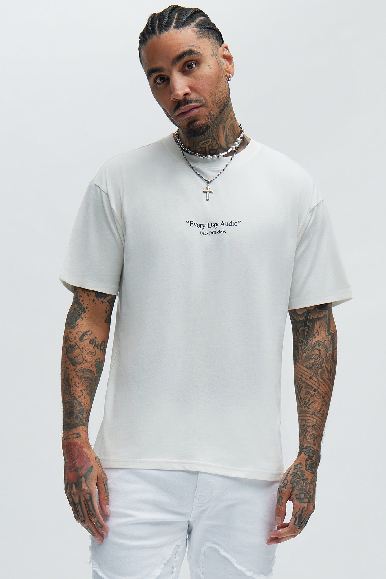 Every Day Audio Short Sleeve Tee - Cream sold by Fashion Nova product image thumbnail 3