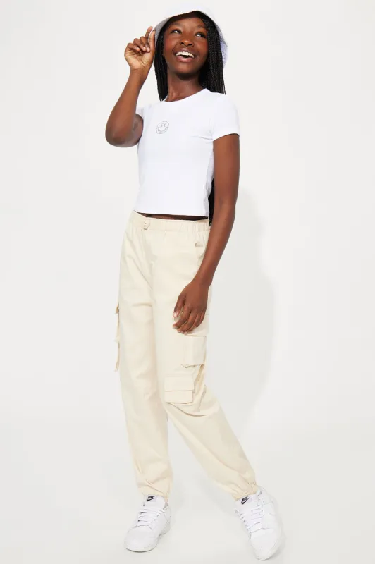 Mini Showing All Sides Parachute Pant - Beige made by Fashion Nova