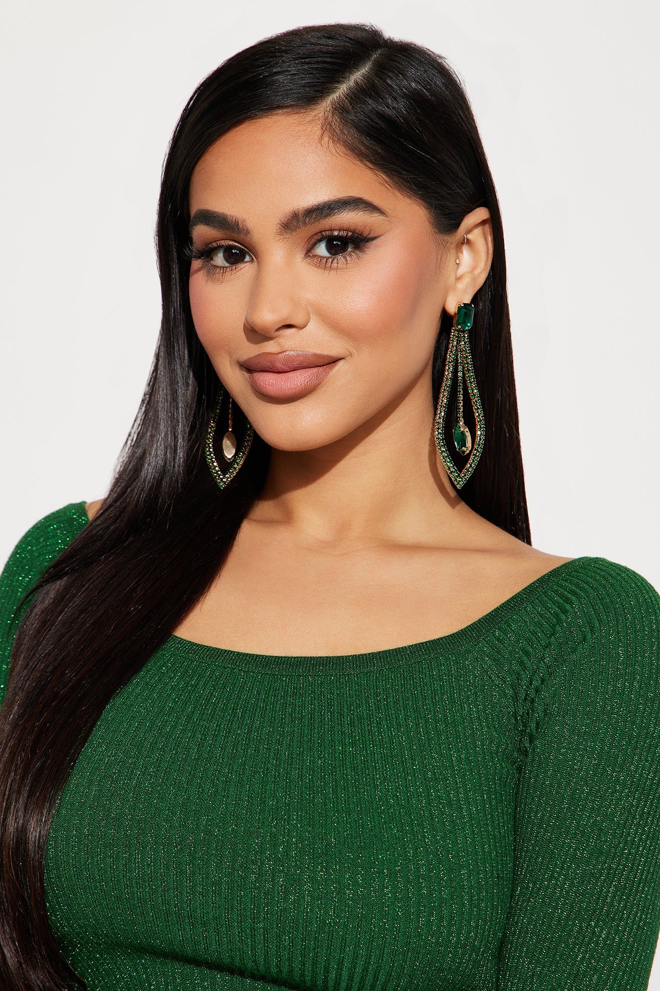Gorgeous Girl Drop Earrings - Green sold by Fashion Nova product image thumbnail 2