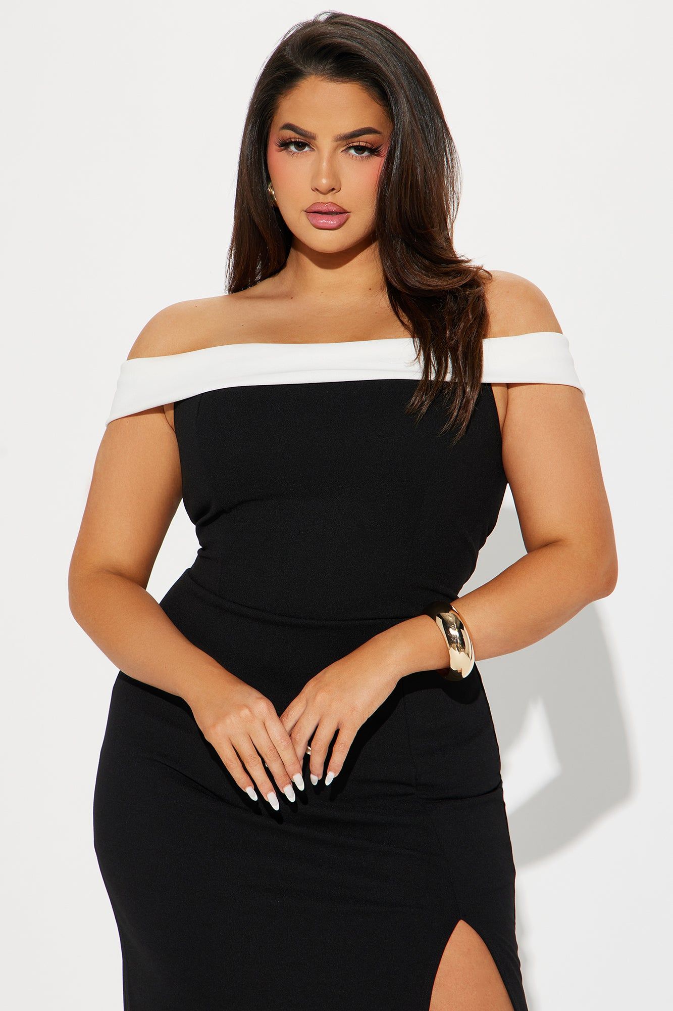 Noir et Blanc Midi Dress - Black/White sold by Fashion Nova product image thumbnail 5