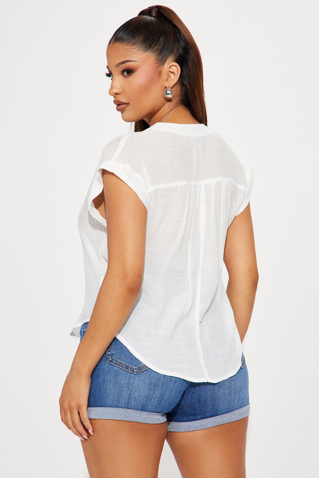 Ollie Shirt - White sold by Fashion Nova product image thumbnail 3