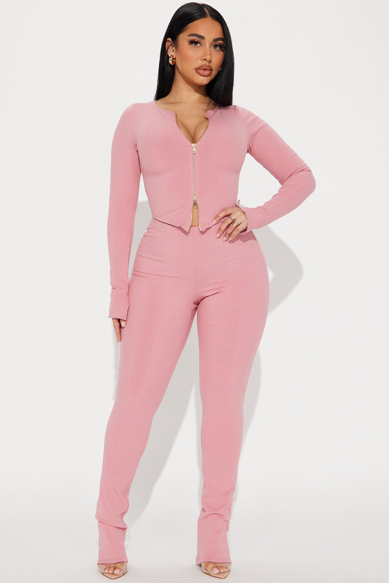 Kira Snatched Pant Set - Mauve sold by Fashion Nova