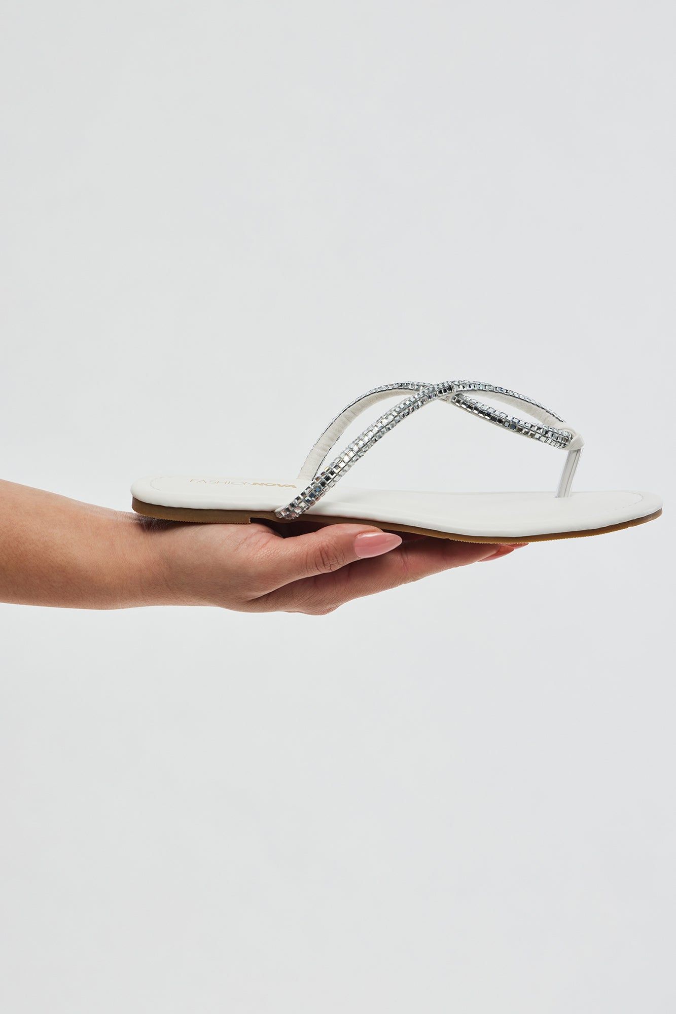 Chasing Summer Flip Flops - White sold by Fashion Nova product image thumbnail 2